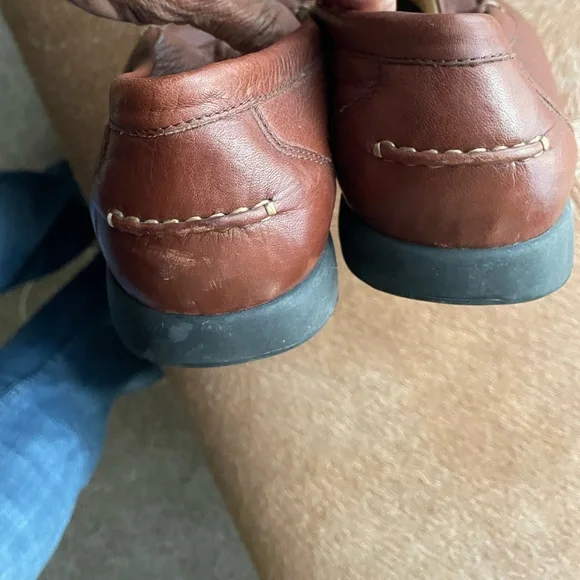 Rockport Men's Chestnut Brown Leather Slip-On Loafers